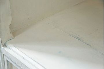 アンティーク家具　フランスアンティーク シャビーなペイントのフレンチキャビネット(2)(収納棚、飾り棚)