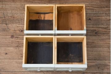 アンティーク家具　フランスアンティーク シャビーなペイントのフレンチキャビネット(2)(収納棚、飾り棚)