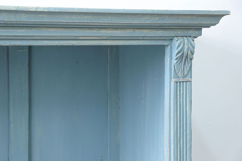 アンティーク家具 フランスアンティーク リメイク品 ペンキのはげた引き出し付きフレンチキャビネット(1)(収納棚、飾り棚)