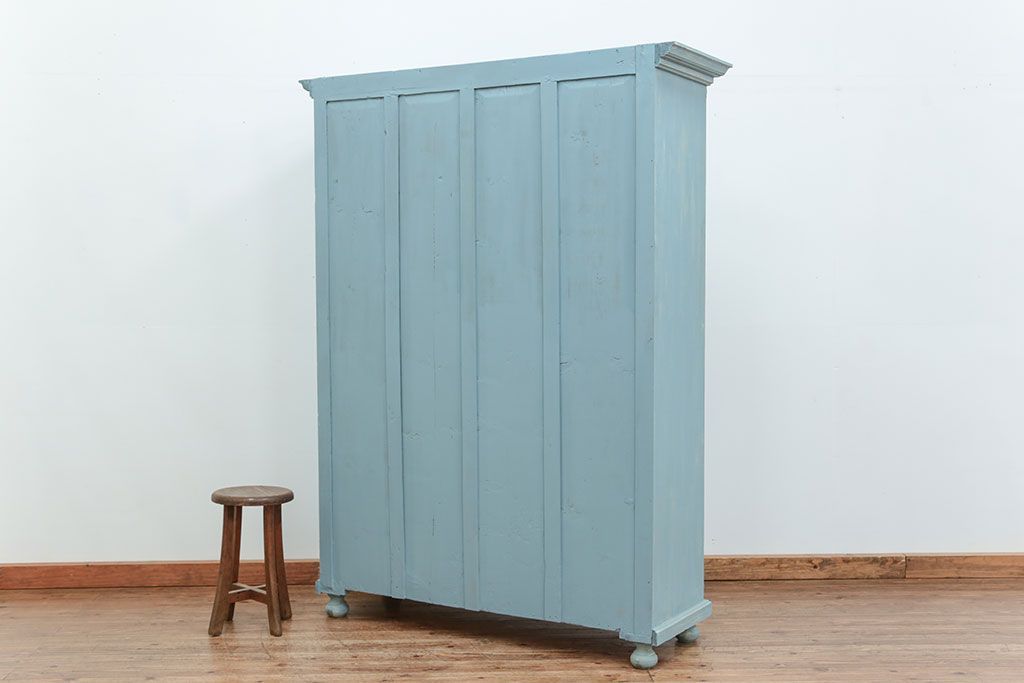 アンティーク家具 フランスアンティーク リメイク品 ペンキのはげた引き出し付きフレンチキャビネット(1)(収納棚、飾り棚)