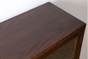 アンティーク家具　アンティーク 古いナラ材の大振りなダイヤガラス本箱(ブックケース、収納棚)