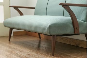 レトロ家具　昭和レトロ 1960年代 かわいいデザインのアンティークソファ