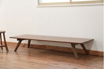 アンティーク家具　アンティーク 折り畳み式の横長テーブル(1)(作業台、机、裁ち板)