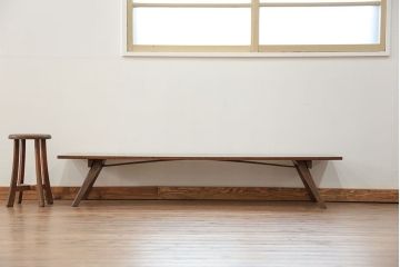 アンティーク家具　アンティーク 折り畳み式の横長テーブル(1)(作業台、机、裁ち板)
