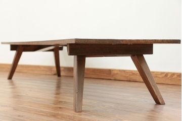 アンティーク家具　アンティーク 折り畳み式の横長テーブル(1)(作業台、机、裁ち板)