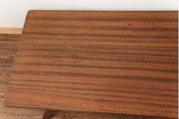 レトロ家具　昭和レトロ 折り畳み式!古い木の横長テーブル(1)