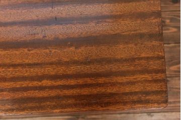 レトロ家具　昭和レトロ 折り畳み式!古い木の横長テーブル(1)