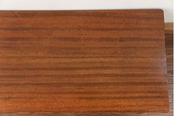 レトロ家具　昭和レトロ 折り畳み式!古い木の横長テーブル(2)