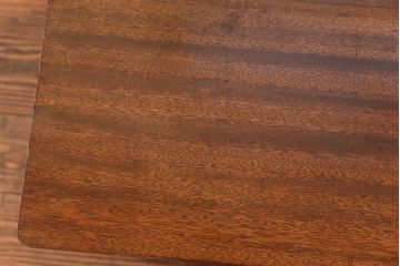 レトロ家具　昭和レトロ 折り畳み式!古い木の横長テーブル(2)