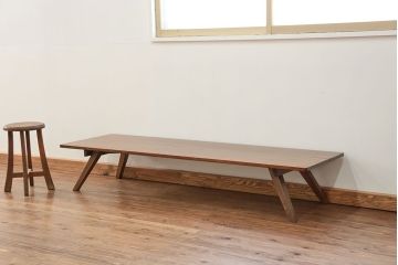 アンティーク家具　アンティーク 折り畳み式の横長テーブル(4)(作業台、机、裁ち板)