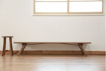 アンティーク家具　アンティーク 折り畳み式の横長テーブル(4)(作業台、机、裁ち板)