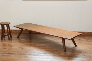 アンティーク家具　アンティーク 折り畳み式の横長テーブル(5)(作業台、机、裁ち板)