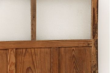 古民具・骨董 古い木味のガラス戸4枚セット(引き戸、建具)