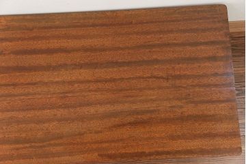 レトロ家具　昭和レトロ 折り畳み式!古い木の横長テーブル(3)