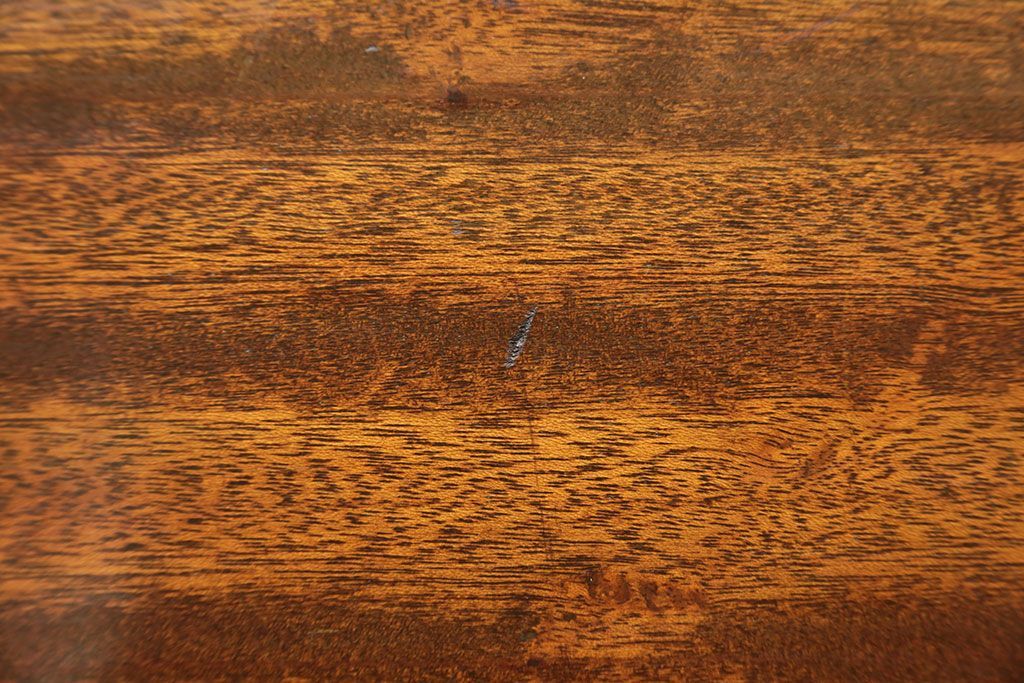 レトロ家具　昭和レトロ 折り畳み式!古い木の横長テーブル(3)