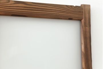 アンティーク 古い木味のガラス戸 4枚セット(1)(引き戸)