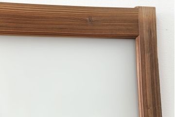 アンティーク 古い木味のガラス戸 4枚セット(2)(引き戸)