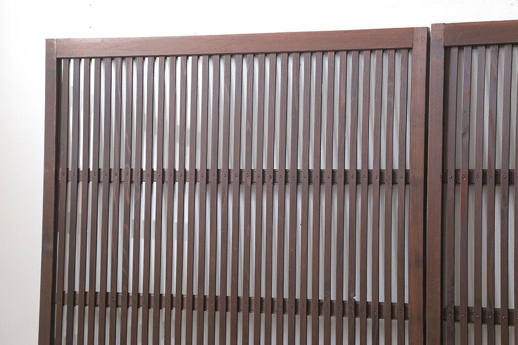 古民具・骨董 味のあるガラス入り格子戸 4枚セット(引き戸、ガラス戸)