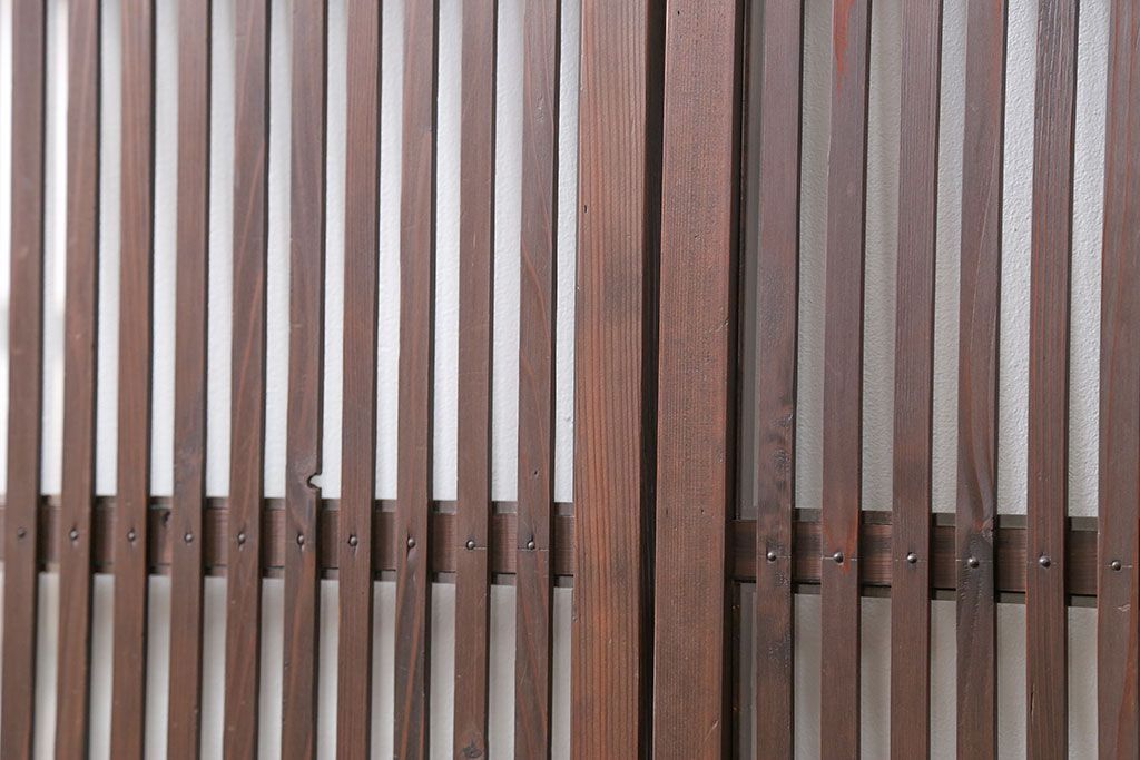 古民具・骨董 味のあるガラス入り格子戸 4枚セット(引き戸、ガラス戸)