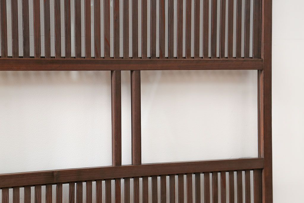 古民具・骨董 味のあるガラス入り格子戸 4枚セット(引き戸、ガラス戸)