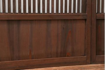 古民具・骨董 味のあるガラス入り格子戸 4枚セット(引き戸、ガラス戸)