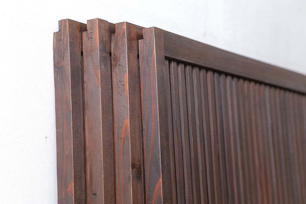 古民具・骨董 味のあるガラス入り格子戸 4枚セット(引き戸、ガラス戸)