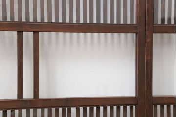 古民具・骨董 味のあるガラス入り格子戸 4枚セット(引き戸、ガラス戸)