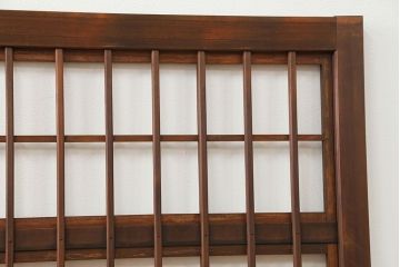 アンティーク 裏障子付きのスッキリとした格子戸 4枚セット(和風建具)