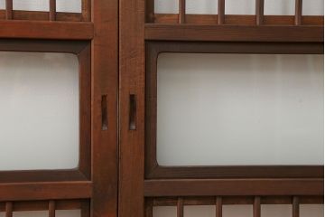 アンティーク 裏障子付きのスッキリとした格子戸 4枚セット(和風建具)