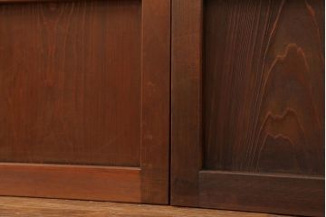 アンティーク 裏障子付きのスッキリとした格子戸 4枚セット(和風建具)
