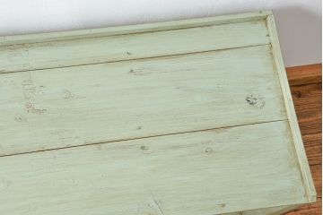 アンティーク家具　アンティークペイント　かわいい二段飾り棚(陳列棚)