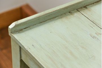 アンティーク家具　アンティークペイント　かわいい二段飾り棚(陳列棚)