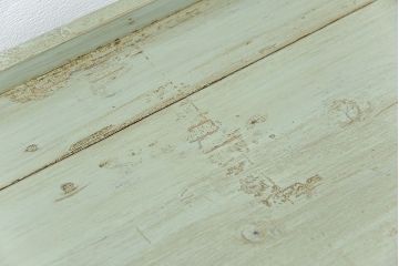 アンティーク家具　アンティークペイント　かわいい二段飾り棚(陳列棚)