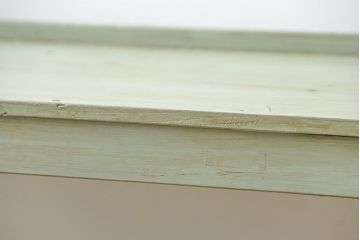 アンティーク家具　アンティークペイント　かわいい二段飾り棚(陳列棚)