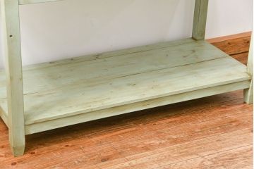 アンティーク家具　アンティークペイント　かわいい二段飾り棚(陳列棚)