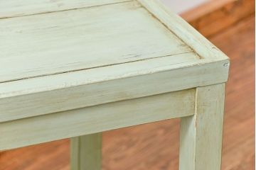 アンティーク家具　アンティークペイント　かわいい二段飾り棚(陳列棚)