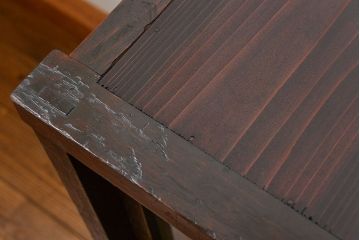 アンティーク家具　アンティーク 銀モールガラスの収納棚(戸棚)