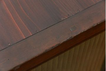 アンティーク家具　アンティーク 銀モールガラスの収納棚(戸棚)