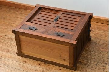 アンティーク家具　古民具・骨董 総欅　越後帳場箪笥(銭戸棚、小箪笥、船箪笥)