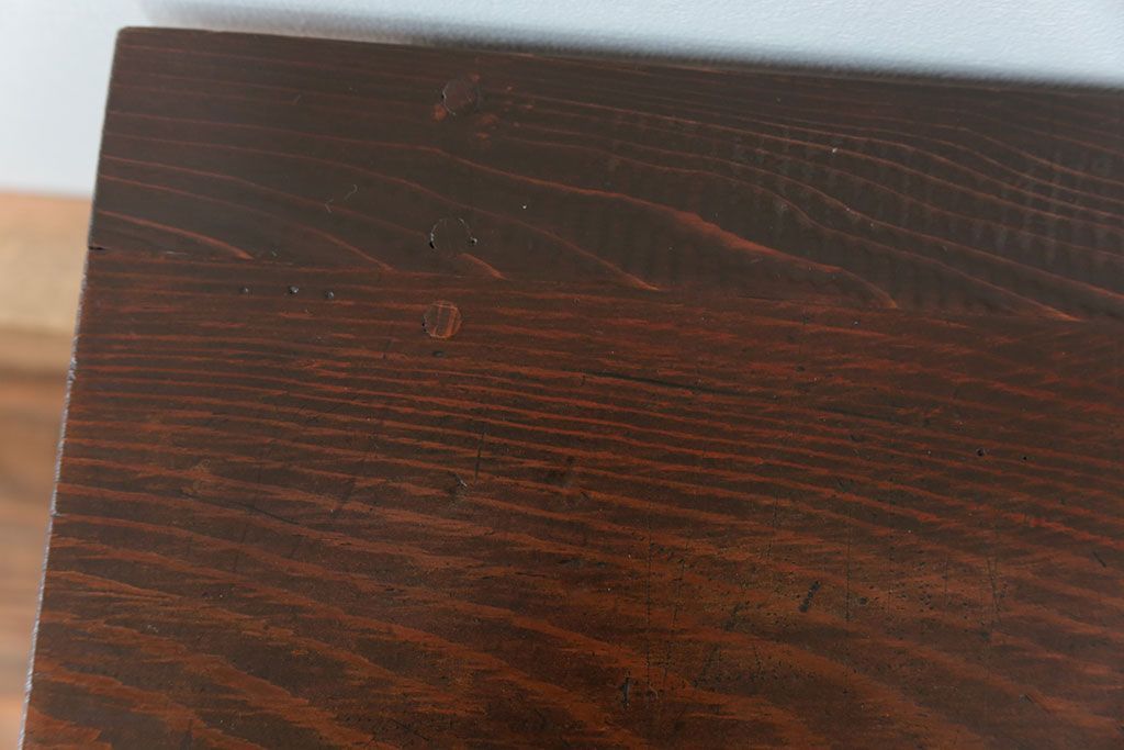 アンティーク家具　古民具・骨董 古い木の小さな机(飾り棚、テーブル)