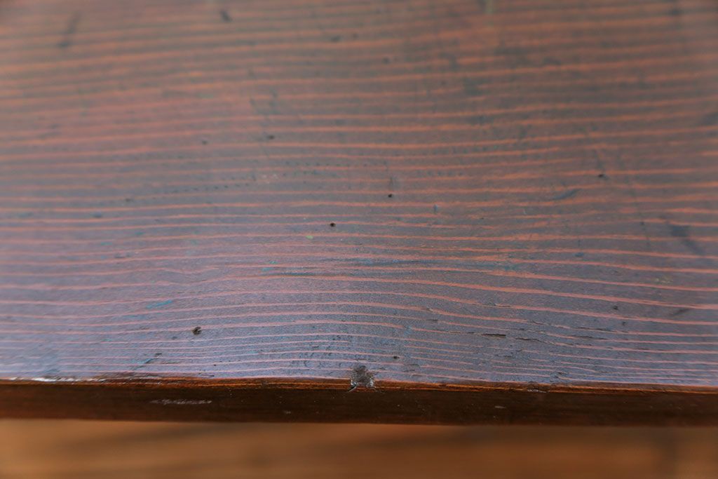 アンティーク家具　古民具・骨董 古い木の小さな机(飾り棚、テーブル)