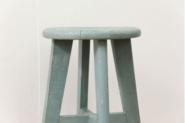 アンティーク家具　アンティークペイント かわいいスツール(2)(丸椅子、イス)