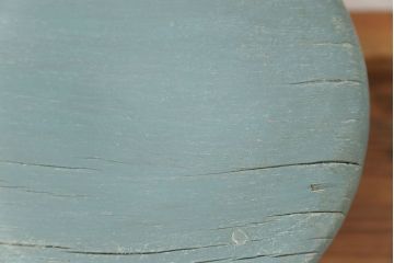 アンティーク家具　アンティークペイント かわいいスツール(2)(丸椅子、イス)