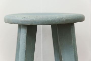 アンティーク家具　アンティークペイント かわいいスツール(2)(丸椅子、イス)