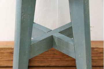 アンティーク家具　アンティークペイント かわいいスツール(2)(丸椅子、イス)