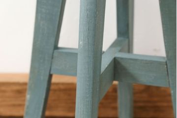 アンティーク家具　アンティークペイント かわいいスツール(2)(丸椅子、イス)