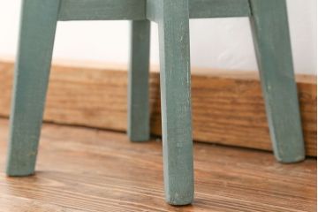 アンティーク家具　アンティークペイント かわいいスツール(2)(丸椅子、イス)