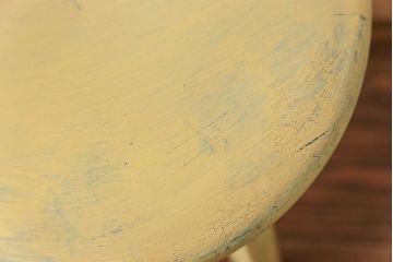 アンティーク家具　アンティークペイント かわいいスツール(3)(丸椅子、イス)