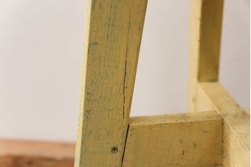 アンティーク家具　アンティークペイント かわいいスツール(3)(丸椅子、イス)