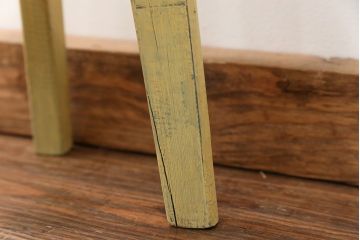 アンティーク家具　アンティークペイント かわいいスツール(3)(丸椅子、イス)